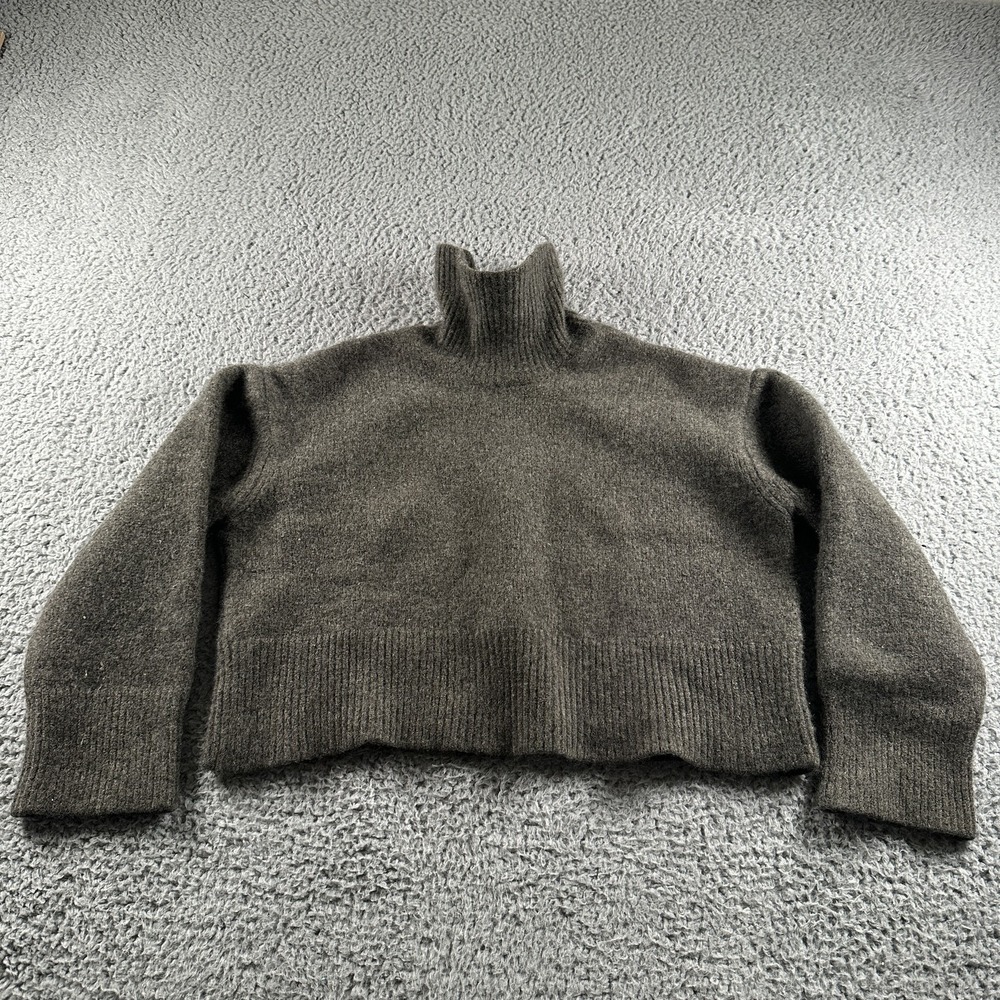 ANINE BING Camilia Sweater Womens XS(XXS Fit) Gray 100% Cashmere Turtleneck Knit